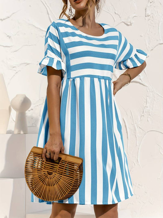 Striped Short Dress