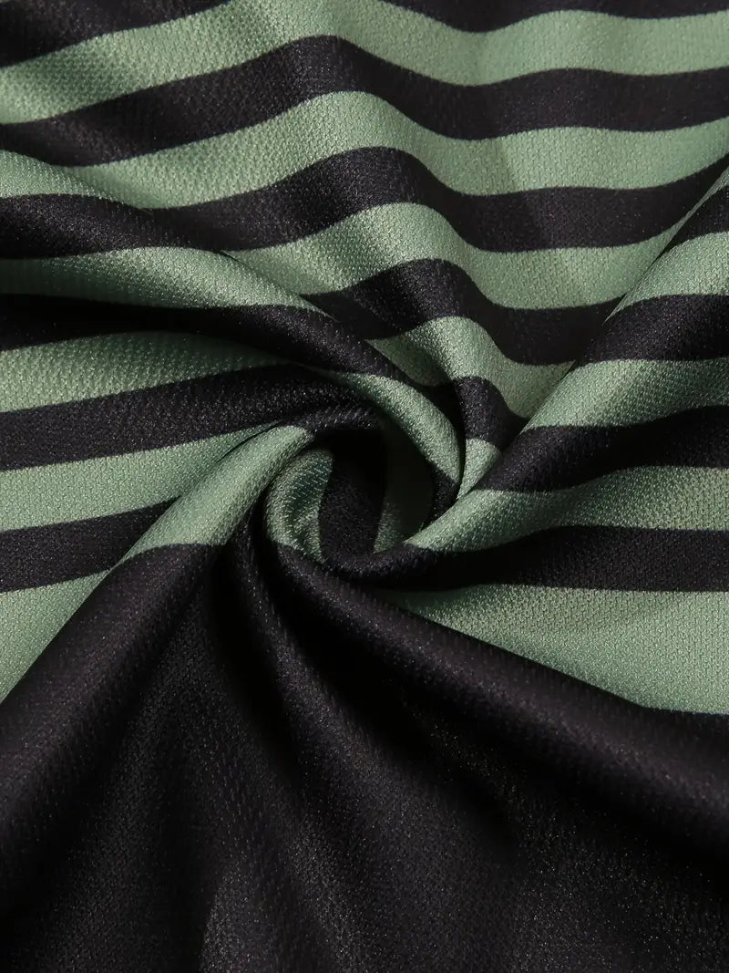 Men’s Polo Shirt - Slim Fit - Striped Design - Short Sleeve Casual Wear