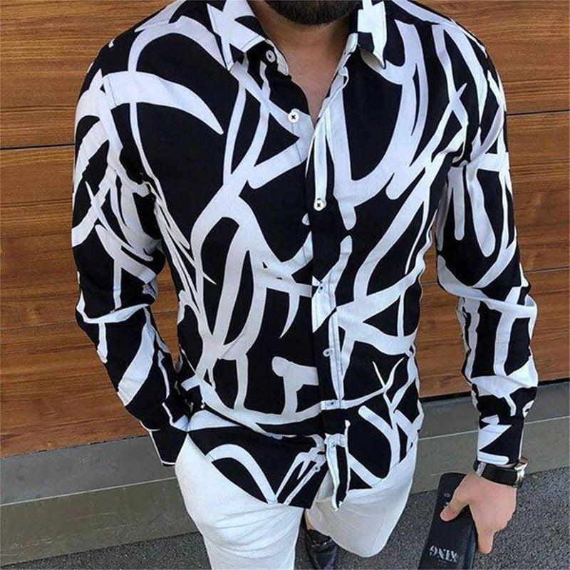Men's Long Sleeve Casual Button-Up Shirt