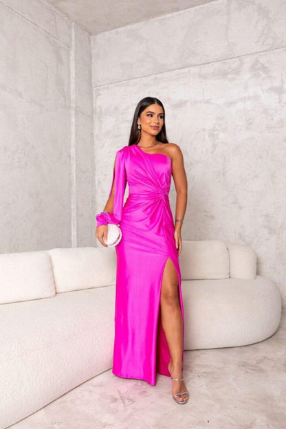 Elegant Satin Evening Dress for Women