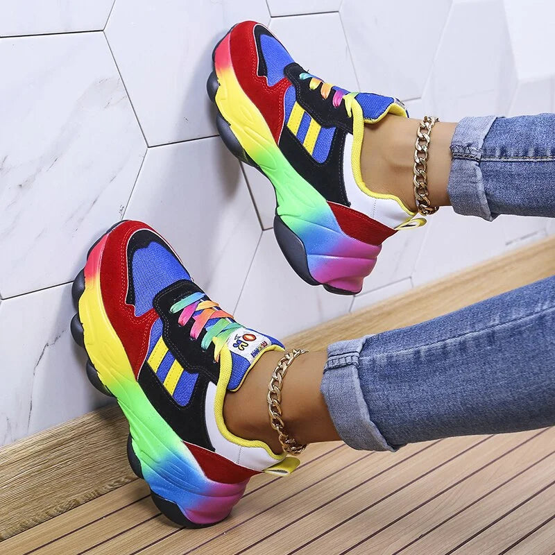 Women's colorful chunky sneakers