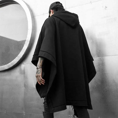 Men’s Poncho Hoodie - Oversized Fit - Soft Sweatshirt Fabric - Hood & Kangaroo Pocket