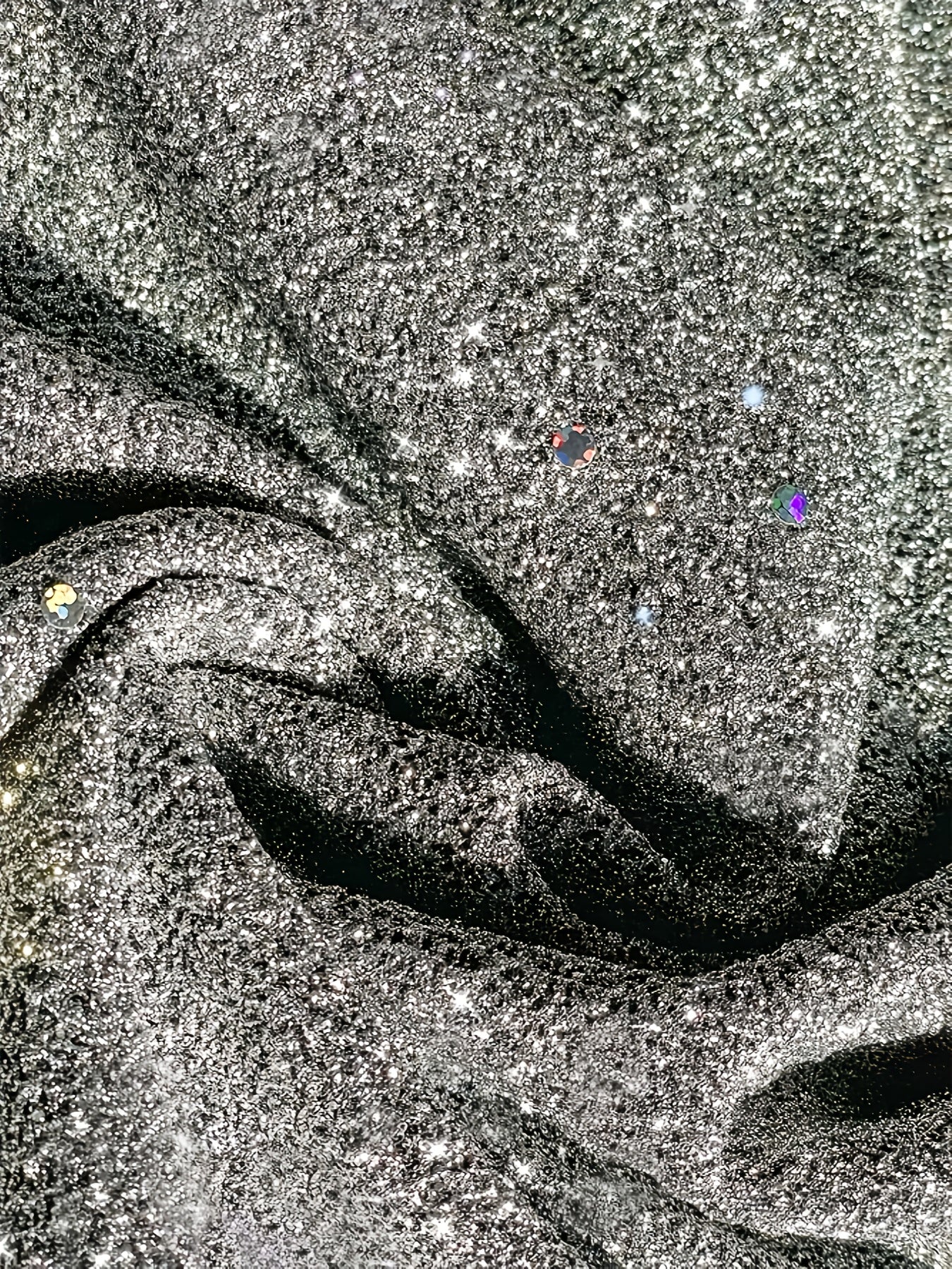 Women's Mini Dress - Sparkly Sequin - V-Neck - Long Sleeve - Bodycon Party Outfit