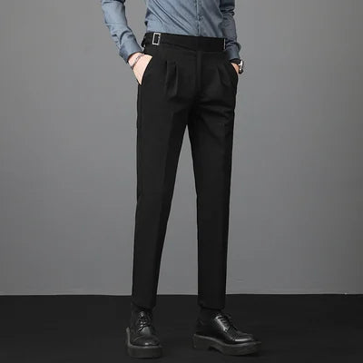 Men's slim fit formal ankle pants