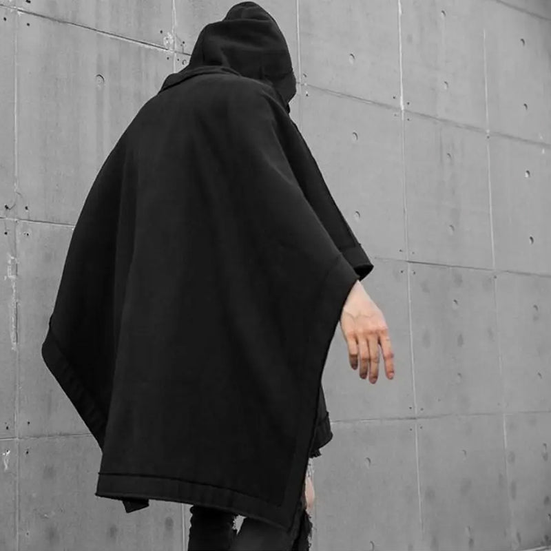 Men’s Poncho Hoodie - Oversized Fit - Soft Sweatshirt Fabric - Hood & Kangaroo Pocket