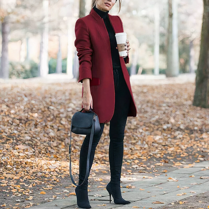 Women’s Trench Coat – Tailored Fit – Luxury Fabric – Full Length – Formal Style