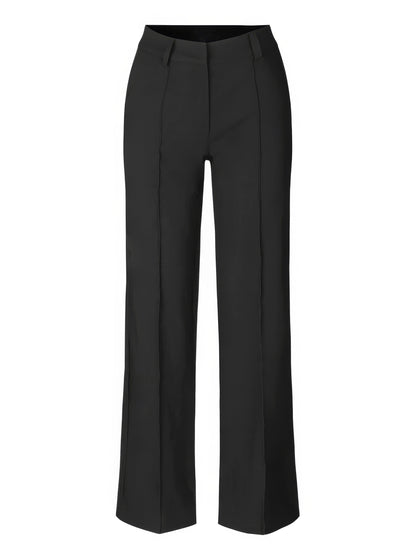 Women's High-Waisted Wide-Leg Trousers - Tailored Fit - Full Length - Elegant & Versatile