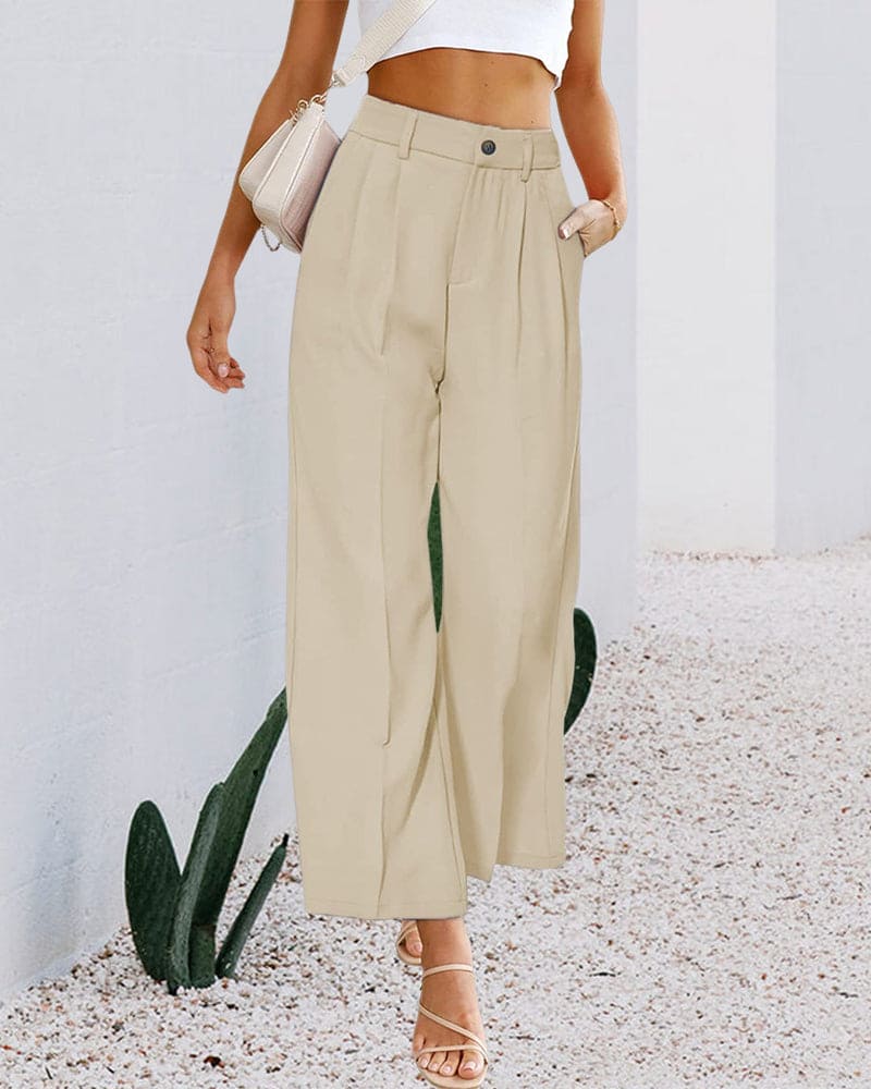 Women's wide-leg high-waisted pants