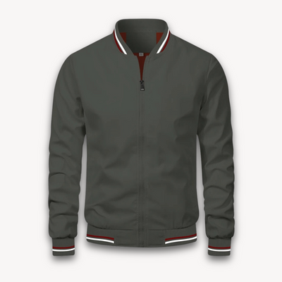 Men’s Bomber Jacket – Lightweight Zip-Up – Relaxed Fit – Ribbed Trim – Sporty Style