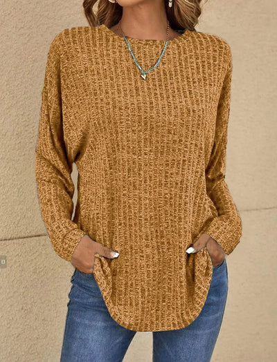 Stylish knitted & stretchy casual top for women