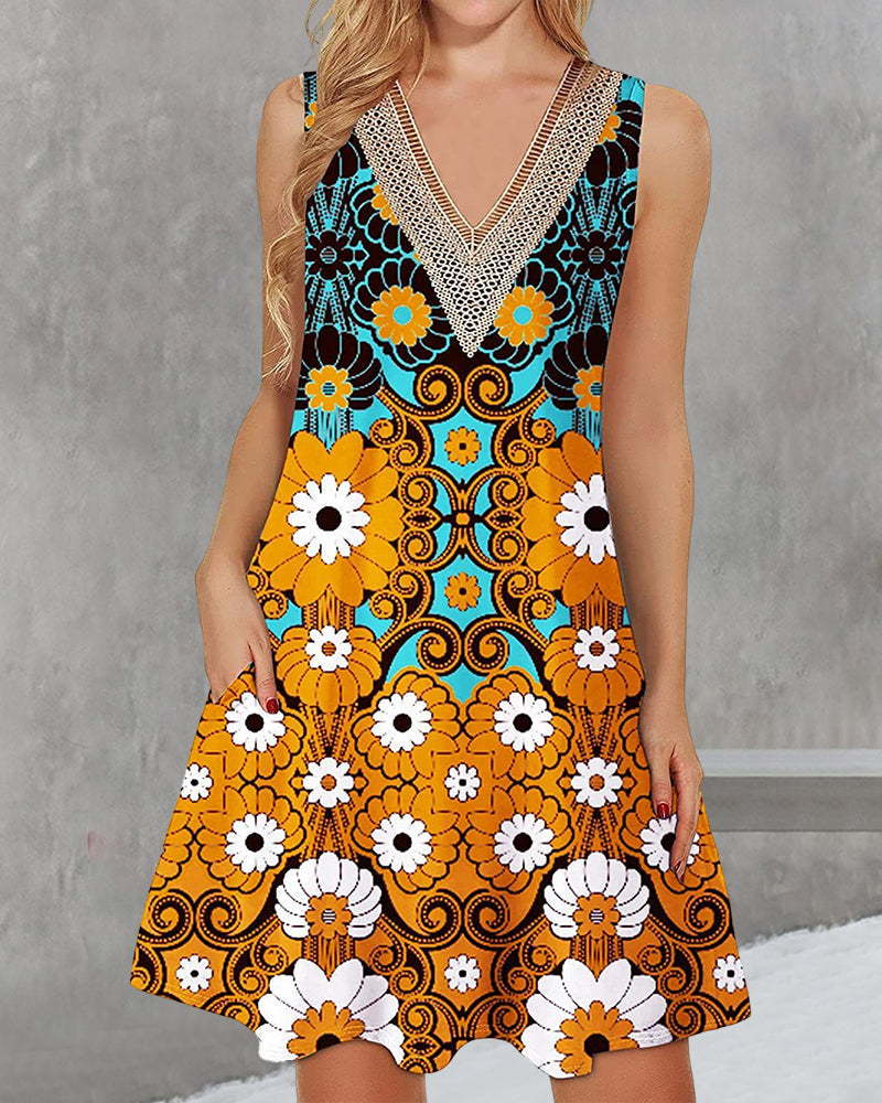 Sleeveless V-Neck Short Dress for Women - Elegant and Breathable Style