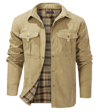 Men's casual flannel jacket