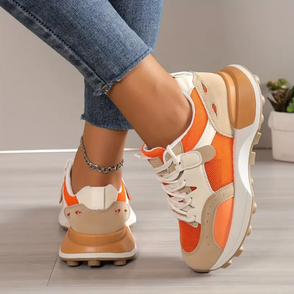 Sporty lace-up sneakers for women