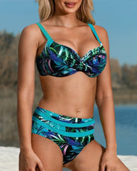 Women’s Bikini Set – Twist-Front Top – High-Waisted – Breathable Quick-Dry Fabric
