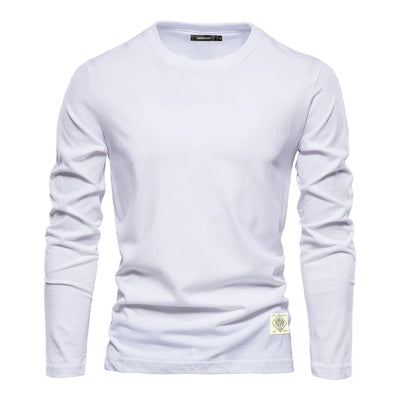 Men's solid color long sleeve shirt