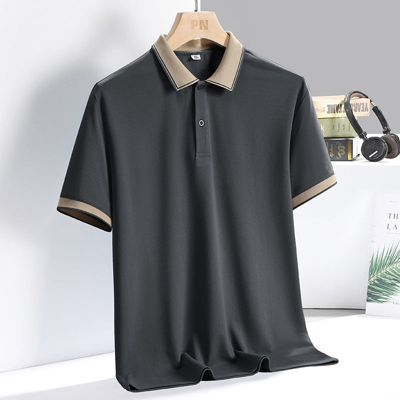 Men’s Polo Shirt – Breathable Blend – Standard Fit – Short Sleeve Contrast Collar