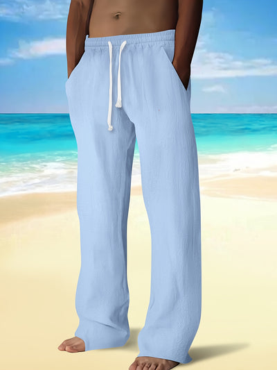 Lightweight drawstring beach pants for men