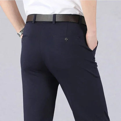 Men's stretchy formal trousers