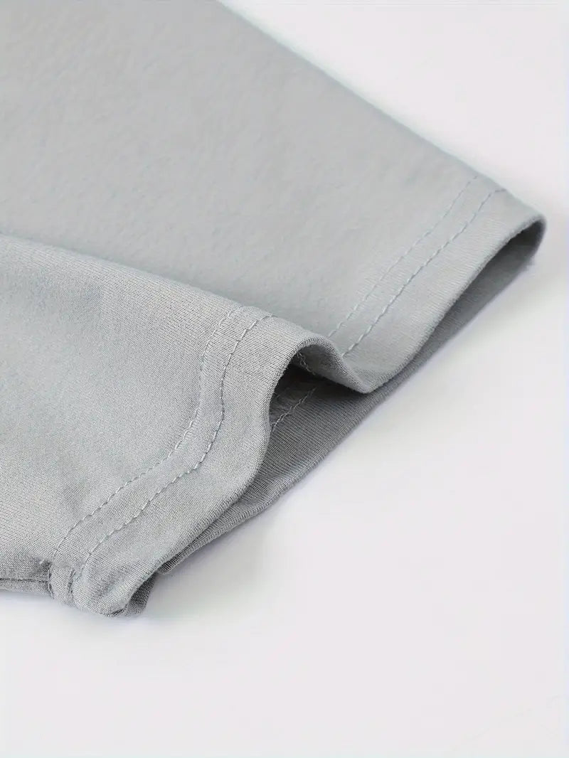 Men’s Color Block T-Shirt - Crew Neck - Short Sleeve - Casual Breathable Fit