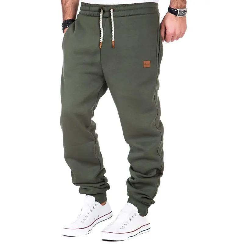 Men's joggers with elastic waistband and drawstring