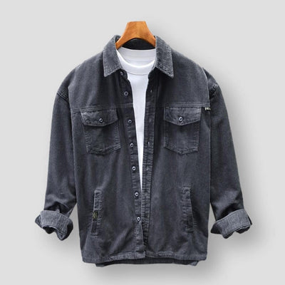 Men's retro casual long sleeve shirt for men
