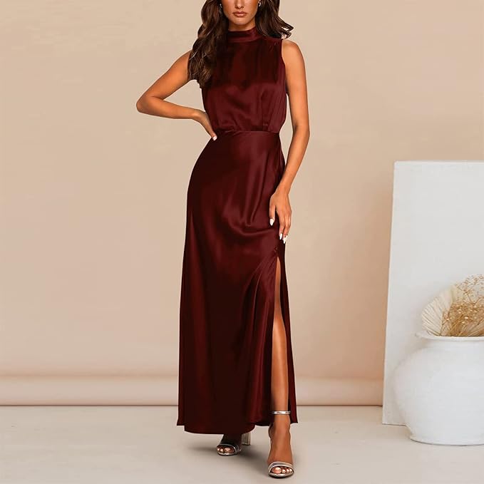 Women's Maxi Dress - Elegant Flowing Design - Formal Evening Wear