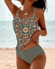 Women’s Bikini Set – Tankini Top – Dual Strap – Breathable Stretch – Modest Fit
