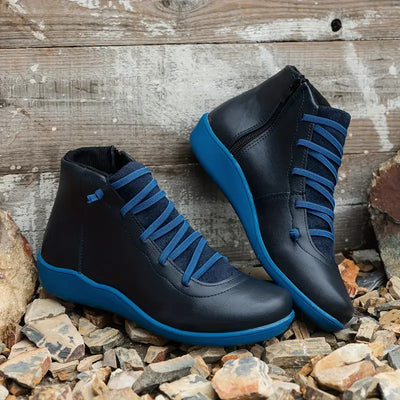 Orthopedic Leather Shoes with Zip Closure | Comfortable and Durable Design for Women