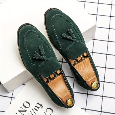 Men’s Tassel Loafers – Leather – Slip-On – Streamlined Fit – Semi-Formal Dress Shoe