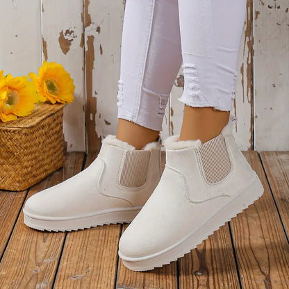 Women's  trendy slip-on snow boots