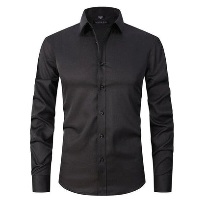 Men’s Dress Shirt – Slim Fit – Stretch Comfort – Wrinkle-Free – Button-Down Collar
