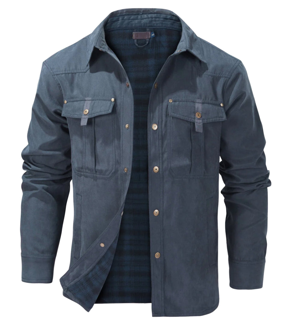 Men's casual flannel jacket