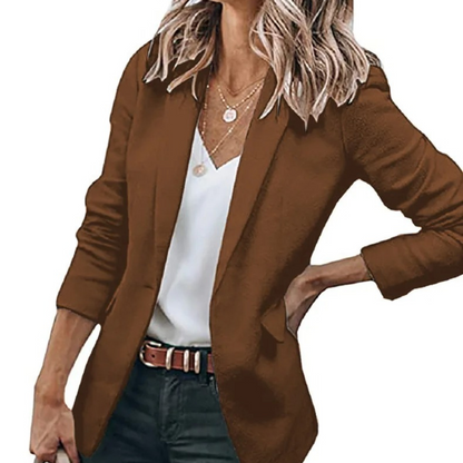 Women's Blazer - Tailored Fit - Long Sleeve - Elegant Formal Jacket