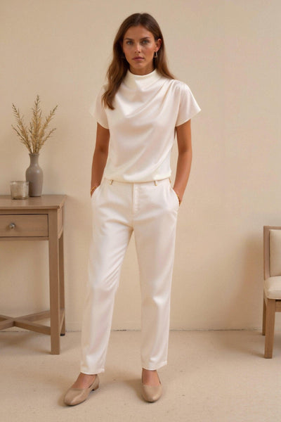 Oversized Cut-Out T-Shirt for Women - Casual Loose Fit