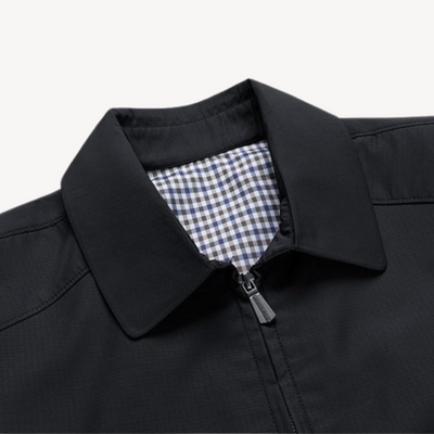 Men’s Lightweight Jacket – Tailored Fit – Breathable Fabric – Zip Front – Shirt Collar