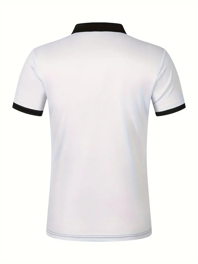 Men’s Polo Shirt - Slim Fit - Striped Design - Short Sleeve Casual Wear