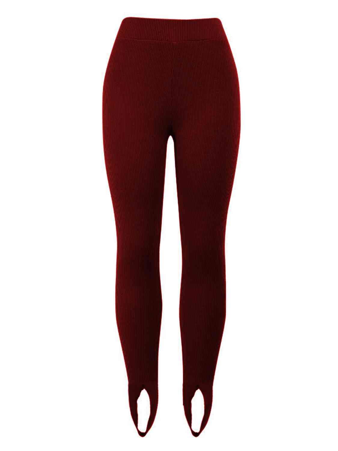 Ribbed Mid-Waist Leggings for Women