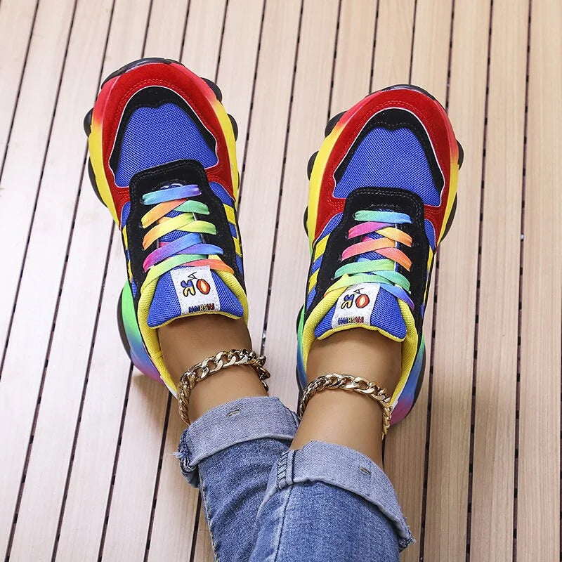 Women's colorful chunky sneakers