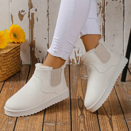 Women's  trendy slip-on snow boots