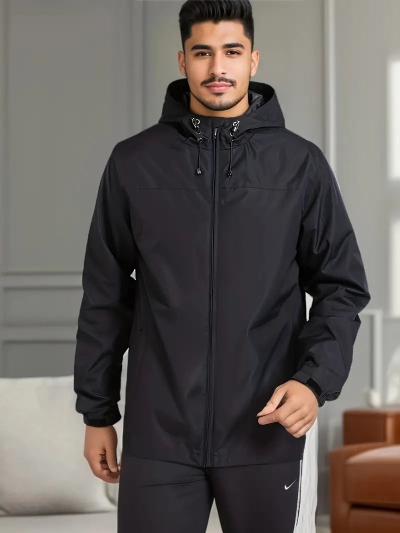 Men's casual waterproof lightweight windbreaker jacket