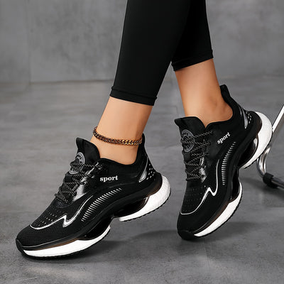 Sports sneakers with cushioned sole for women