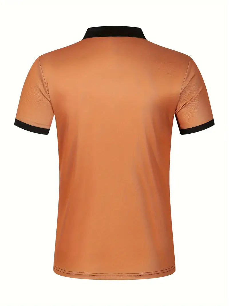Men’s Polo Shirt - Slim Fit - Striped Design - Short Sleeve Casual Wear