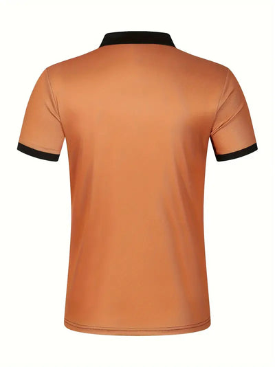 Men’s Polo Shirt - Slim Fit - Striped Design - Short Sleeve Casual Wear