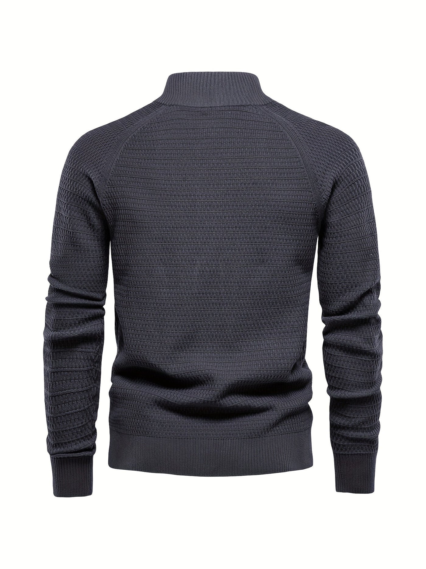 Men's stand collar buttoned dress sheared sweater