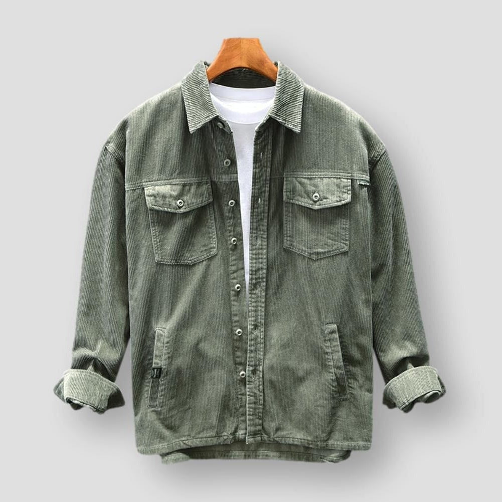 Men's retro casual long sleeve shirt for men