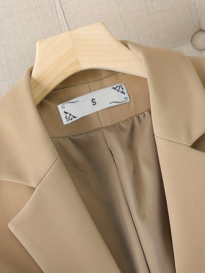 Classic tailored single-button blazer for women
