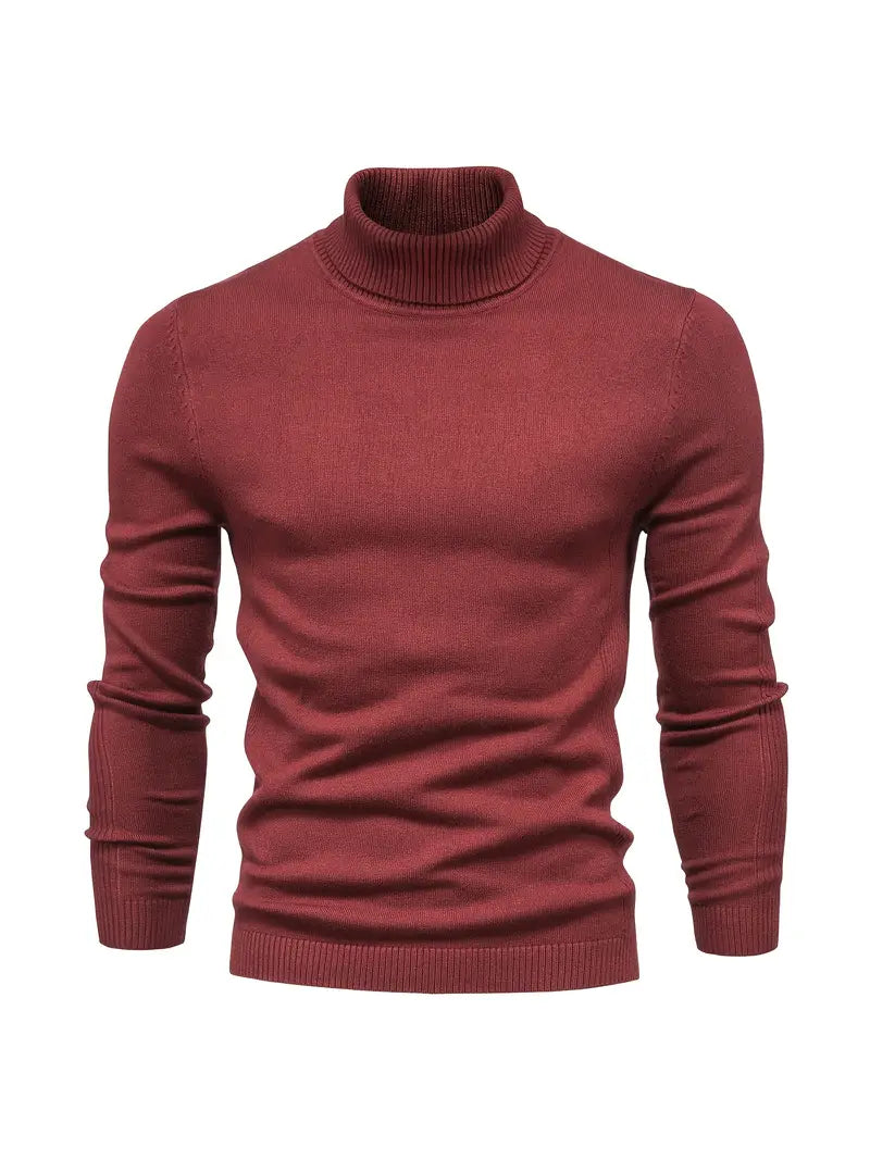 Men's casual pullover with turtleneck for men