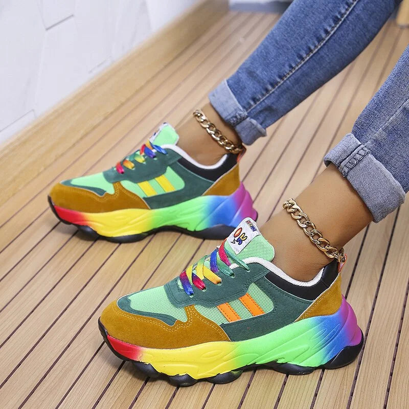 Women's colorful chunky sneakers