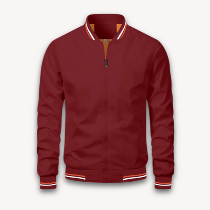 Men’s Bomber Jacket – Lightweight Zip-Up – Relaxed Fit – Ribbed Trim – Sporty Style
