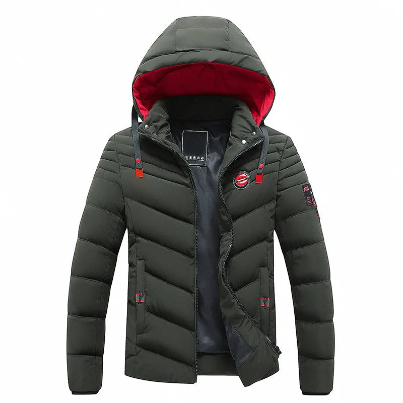 Mens windproof winter jacket